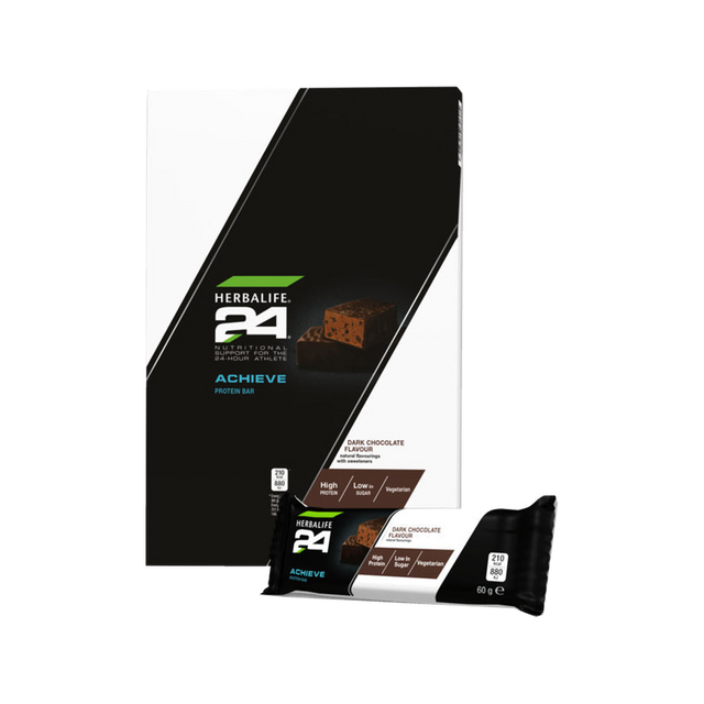 H24 Achieve Bar Dark Chocolate, 6 x 60g bars per box