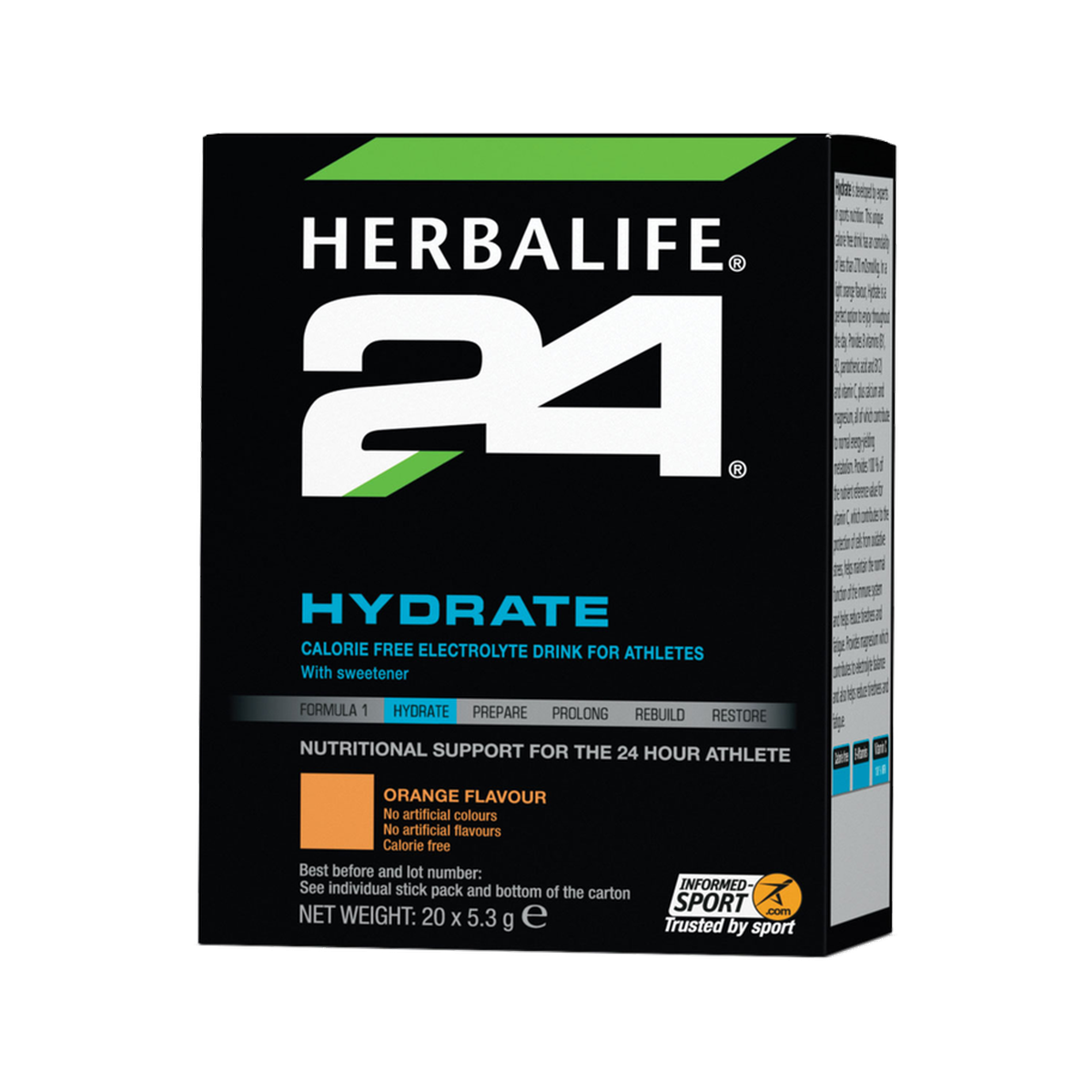 Hydrate Orange 20 stick packs