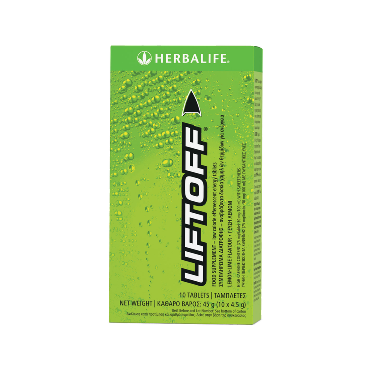 Lift Off® Effervescent Energy Drink Lemon-lime 10 tablets per box